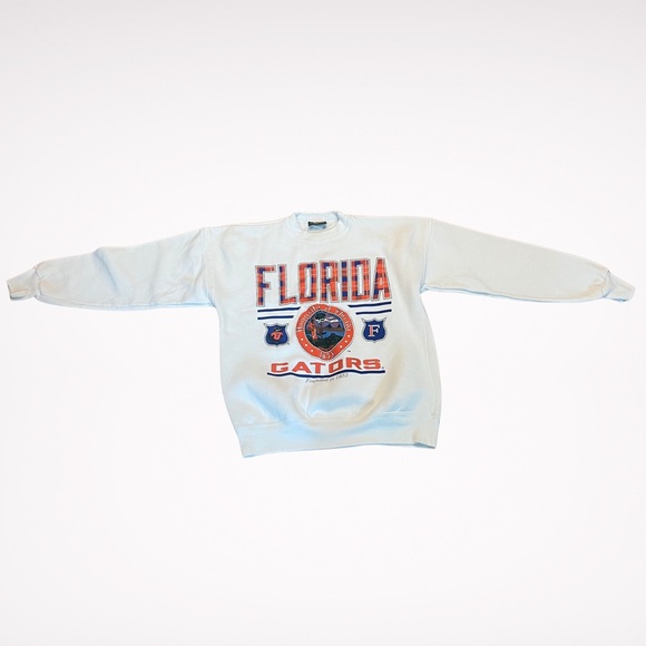 Vintage 90s American Eagle Outfitters Florida Gators White Crewneck Sweater - Picture 2 of 5